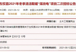 哈爾濱快訊：山東、山西、河北等地12個清潔取暖項目招采公告！